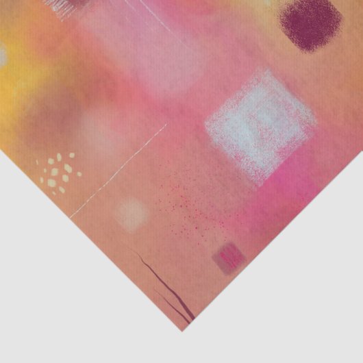 Modern Abstract geel Tissuepapier (Detail)