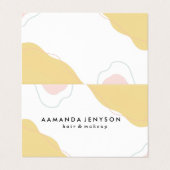 Modern Abstract geel Visitekaartje (Buitenkant ongevouwen)