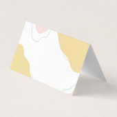 Modern Abstract geel Visitekaartje (Achterkant)