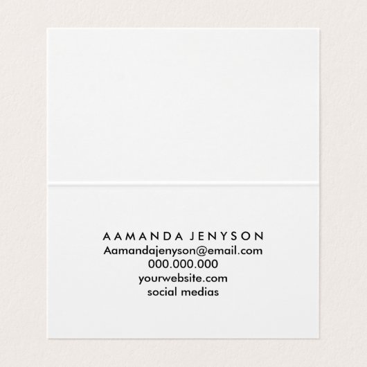 Modern Abstract geel Visitekaartje (Binnenkant ongevouwen)