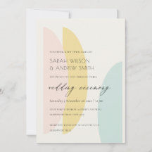 MODERN ABSTRACT GEEL WISSELKOOL, WEDDING AQUA
