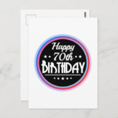 Modern Abstract Gefeliciteerd met je 70e Verjaarda Briefkaart (Voorkant / Achterkant)