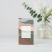 Modern Abstract gelaagd zandterrariumontwerp Visitekaartje (Staand voorkant)