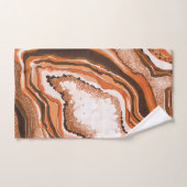 Modern Abstract gemarmerd Oranje Carnelian Gemston Bad Handdoek (Handdoek)