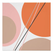 Modern Abstract geo Pastel Oranje roze beige Perfect Poster (Voorkant)