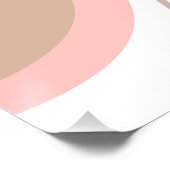 Modern Abstract geo Pastel Oranje roze beige Perfect Poster (Hoek)