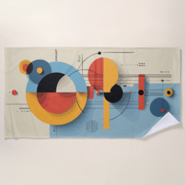 Modern Abstract Geometric Art Composition Strandlaken