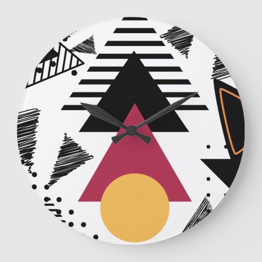 Modern Abstract geometric art Grote Klok (Voorkant)