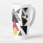 Modern Abstract geometric art Latte Mok (Rechterhoek)