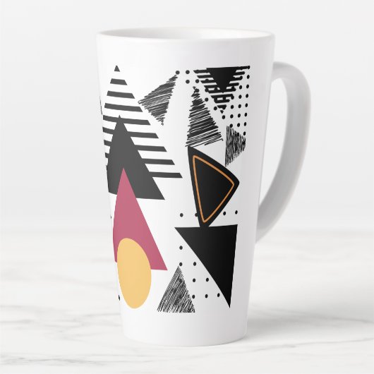 Modern Abstract geometric art Latte Mok (Rechterhoek)