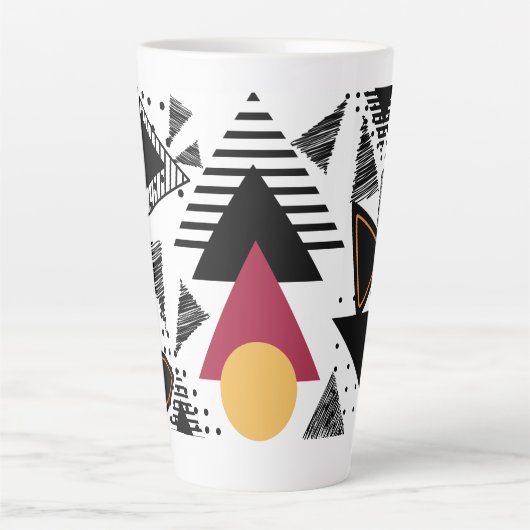 Modern Abstract geometric art Latte Mok (Voorkant)