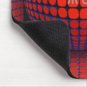 Modern Abstract Geometric Black Red Blue Pattern Muismat (Hoek)