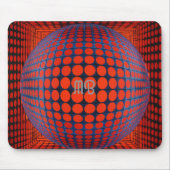 Modern Abstract Geometric Black Red Blue Pattern Muismat (Voorkant)