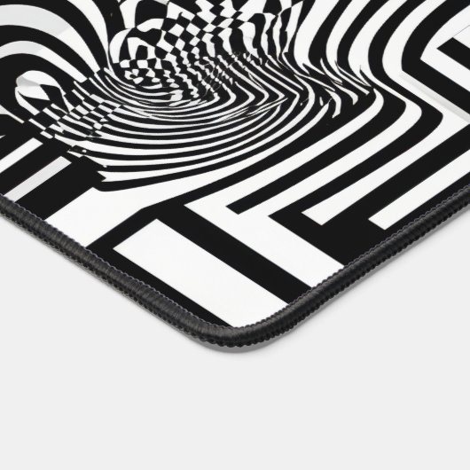 Modern Abstract Geometric Black White Pattern Bureaumat (Hoek)