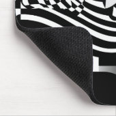 Modern Abstract Geometric Black White Pattern Muismat (Hoek)