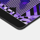 Modern Abstract Geometric Black White Purple Art Bureaumat (Hoek)