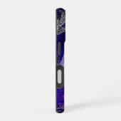 Modern Abstract Geometric Black White Purple Art iPhone 16 Hoesje (Rechterkant)