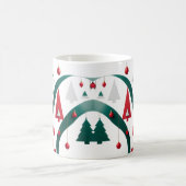 Modern Abstract Geometric Christmas Mug Koffiemok (Center)