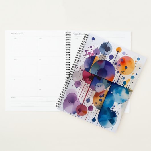 Modern Abstract Geometric Circles Planner (Display)
