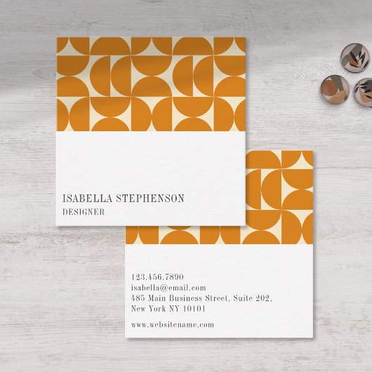 Modern Abstract Geometric Colorful Professional Vierkante Visitekaartje