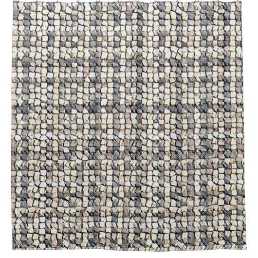 Modern abstract geometric digital pattern 1259 douchegordijn (Voorkant)