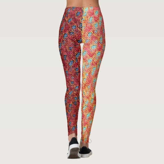 Modern abstract geometric digital pattern 1274 leggings (Achterkant)