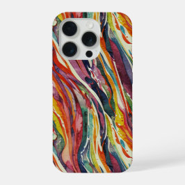 Modern abstract geometric digital pattern 40 iPhone 15 pro case