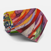 Modern abstract geometric digital pattern 40 stropdas (Opgerold)