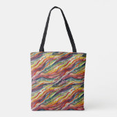 Modern abstract geometric digital pattern 40 tote bag (Achterkant)