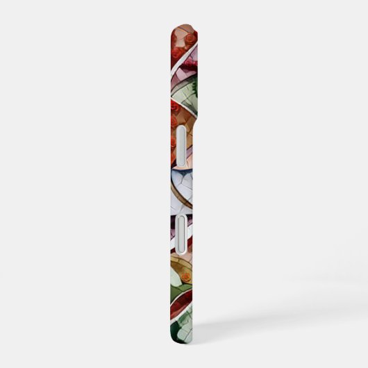 Modern abstract geometric digital pattern 55 iPhone 16 hoesje (Rechterkant)