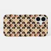 Modern abstract geometric digital pattern 58 iPhone 16 hoesje (Achterkant horizontaal)