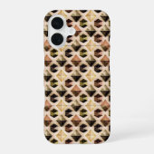 Modern abstract geometric digital pattern 58 iPhone 16 hoesje (Achterkant)