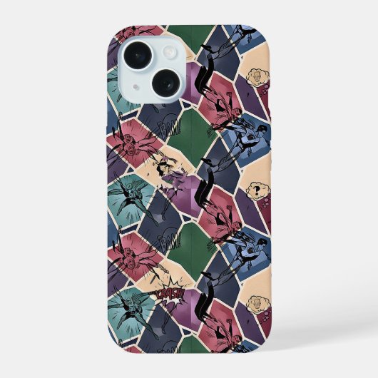 Modern abstract geometric digital pattern 59 iPhone 15 case (Achterkant)