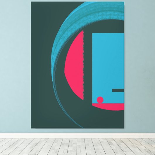 Modern Abstract Geometric Echo Canvas Afdruk (Insitu (Houten vloer))