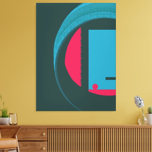 Modern Abstract Geometric Echo  Canvas Afdruk (Insitu (Woonkamer))