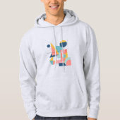 Modern Abstract Geometric Hoodie Design, Minimalis (Voorkant)