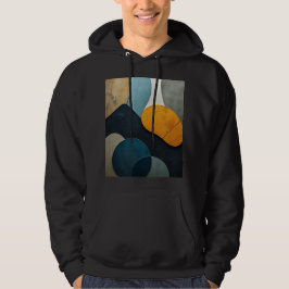 Modern Abstract Geometric Shapes Textured Art Hoodie