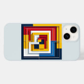 Modern Abstract Geometric Square Phone Case Prime (Achterkant (horizontaal))