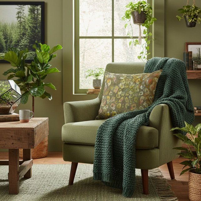 Modern abstract geometric triangular shapes  kussen (Creator heeft geüpload)