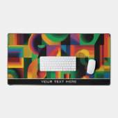 Modern Abstract Geometric Vibrant Energetic Shapes Bureaumat (Keyboard & Muis)