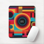 Modern Abstract Geometric Vibrant Energetic Shapes Muismat (Met muis)