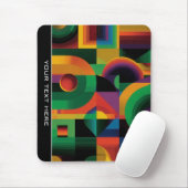 Modern Abstract Geometric Vibrant Energetic Shapes Muismat (Met muis)