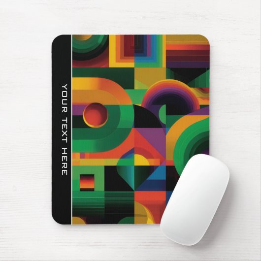 Modern Abstract Geometric Vibrant Energetic Shapes Muismat (Met muis)