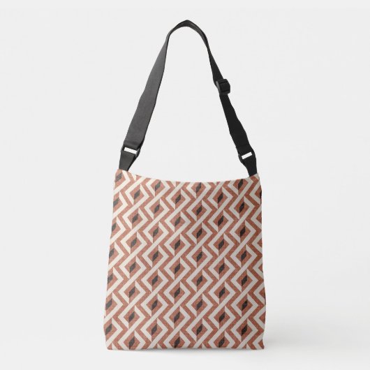 Modern Abstract geometrisch 1 - Amaro, Panna Cotta Crossbody Tas (Voorkant)