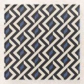 Modern Abstract geometrisch 1 - Amaro, Panna Cotta Glazen Onderzetter (Voorkant)