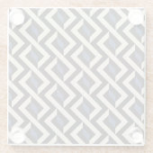 Modern Abstract geometrisch 1 - Amaro, Panna Cotta Glazen Onderzetter (Achterkant)