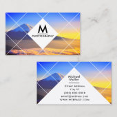 Modern abstract geometrisch afbeelding visitekaartje (Voorkant / Achterkant)