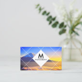 Modern abstract geometrisch afbeelding visitekaartje (Staand voorkant)