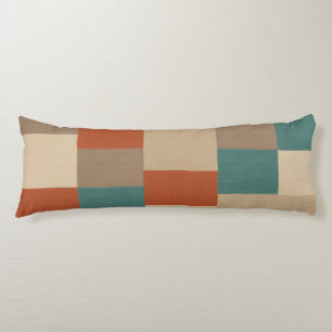 Modern Abstract geometrisch blok in Blauwgroen en  Lichaamskussen