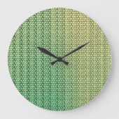 Modern abstract geometrisch digitaal patroon 1250 grote klok (Voorkant)